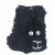 Hand knit pure wool - sheepy wristwarmer - black