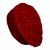 Pure Wool Half fleece lined - scroll beret - Deep red