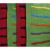 Handmade felt - striped mat - rectangle - green/multi