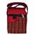 Small -  cotton bag with printed fabric - deep maroon