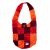 Mantra/Plain Short Handle Patchwork Bag - Orange/Red