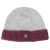 Hand knit pure wool - turn up beanie - spice/khaki-pale grey