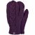 Fleece lined mittens - Cable - Aubergine