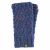 Hand knit - NAYA - weave wristwarmer - heather blue