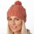 pure wool - cable bobble hat - coral haze