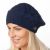 Pure Wool Half fleece lined - scroll beret - Dark blue