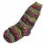 Pure wool - hand knit socks - Electric stripes - green