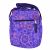 Small print and embroidered fabric bag - purple