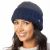 Pure Wool Hand knit - watchman's beanie - Grey Blue
