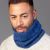 pure wool fleece lined - cable snood - blue pepper