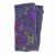 Hand embroidered flower - fleece lined wristwarmer - heather purple
