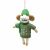 Handmade Christmas - Wool Felt Hanging Decoration - Mouse with green jumper