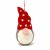 Handmade Christmas - Wool Felt Decoration - Red Dotty Gonk