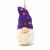 Handmade Christmas - Wool Felt Decoration - Purple Rainbow Dotty Gonk