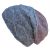 Pure Wool Fjord slouch hat - mid grey/pale heather