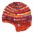 Pure Wool Half fleece lined - helmet hat - Red/Orange/Green