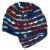 Pure Wool Half fleece lined - helmet hat - Black/Rainbow