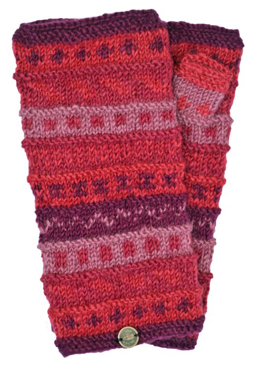 NAYA - hand knit - pattern - wristwarmer - berries