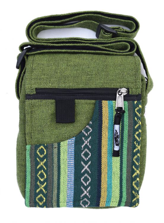 Small bag - cotton gheri fabric - green