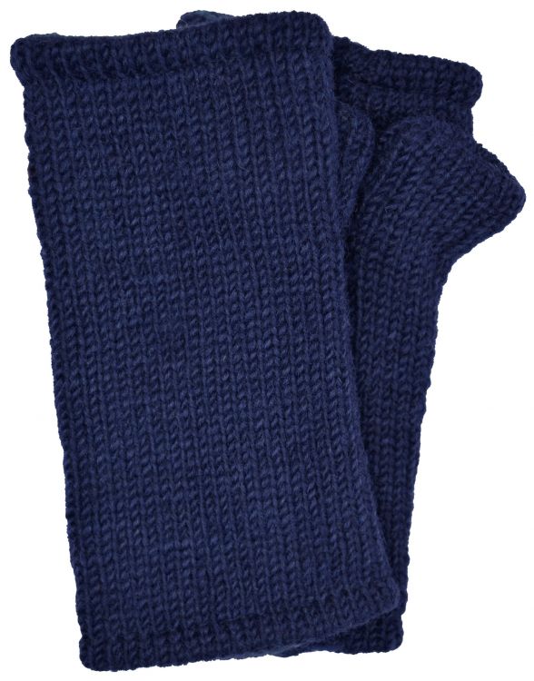 Children's Fleece Lined plain Wristwarmers - Blue