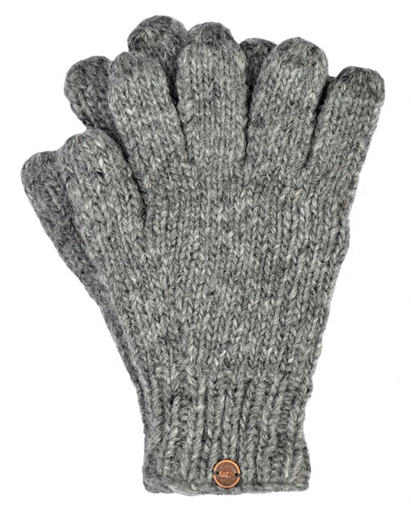 Fleece lined - pure wool gloves - Mid Grey