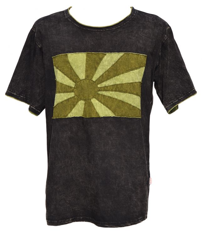 Stonewashed Cotton - T Shirt - Black