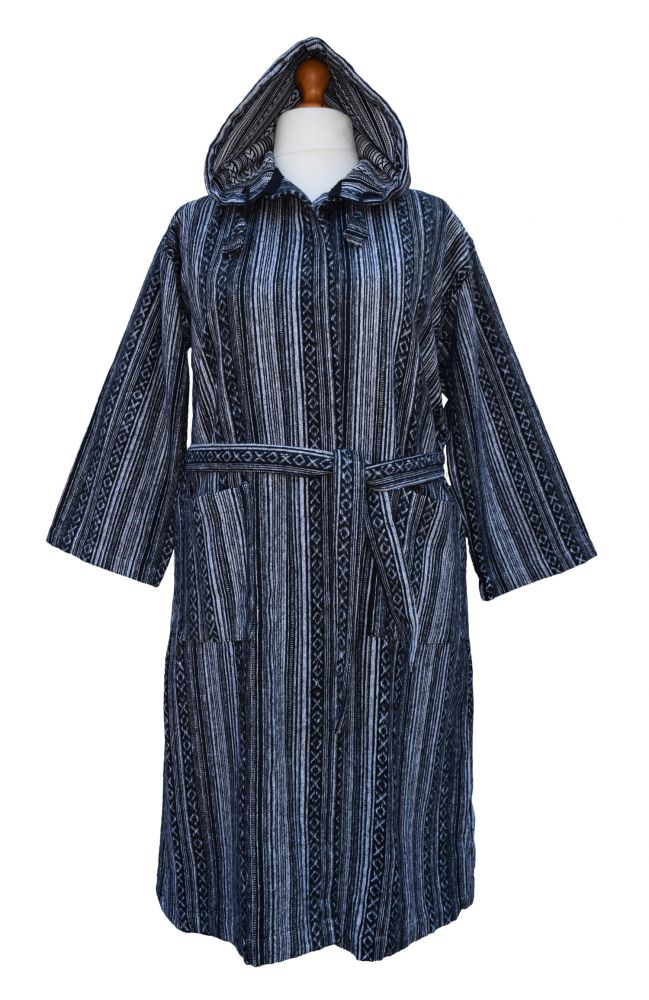 Long length cotton dressing gown top