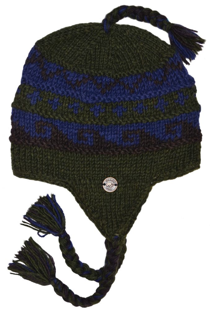 fleece lined hat with ear flaps