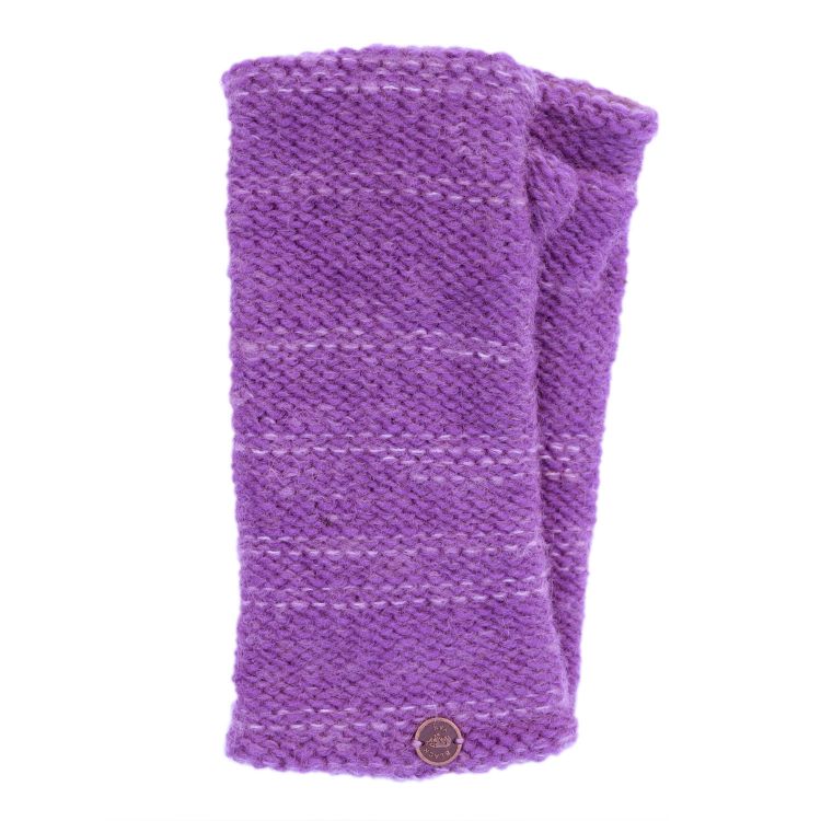 Fleece lined - Fine Wool Mix - wristwarmer  - Violet