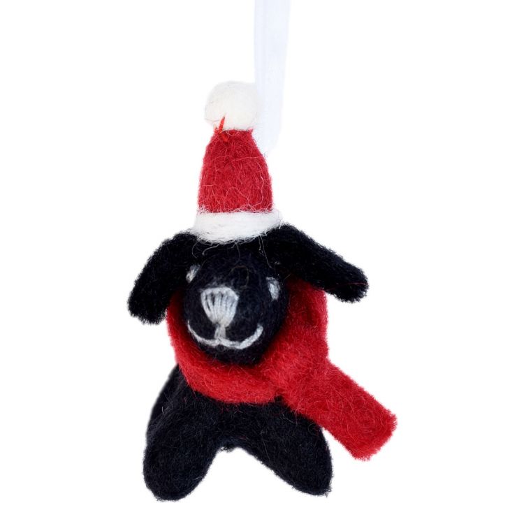 Felt - Christmas Decoration - Little Black Dog