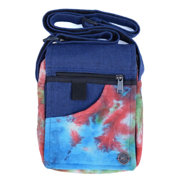 Small -  tie dye cotton bag - blue