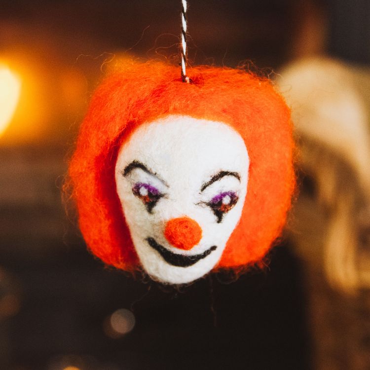 Clown - Wool Felt - Hanging Decoration