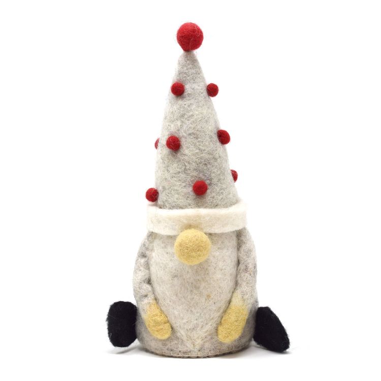 Handmade Christmas - Wool Felt Decoration - Pom Pom Gonk