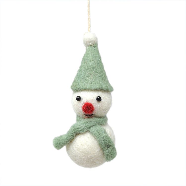 Felt - Christmas Decoration - Snowman - Ice Grey