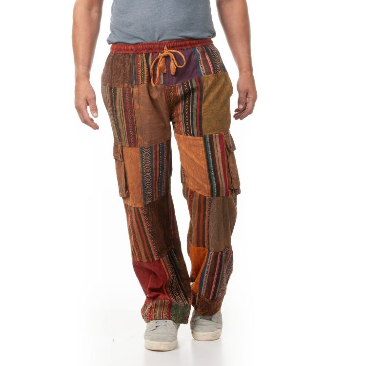 Gheri Patchwork Stonewashed - Trousers - Spice