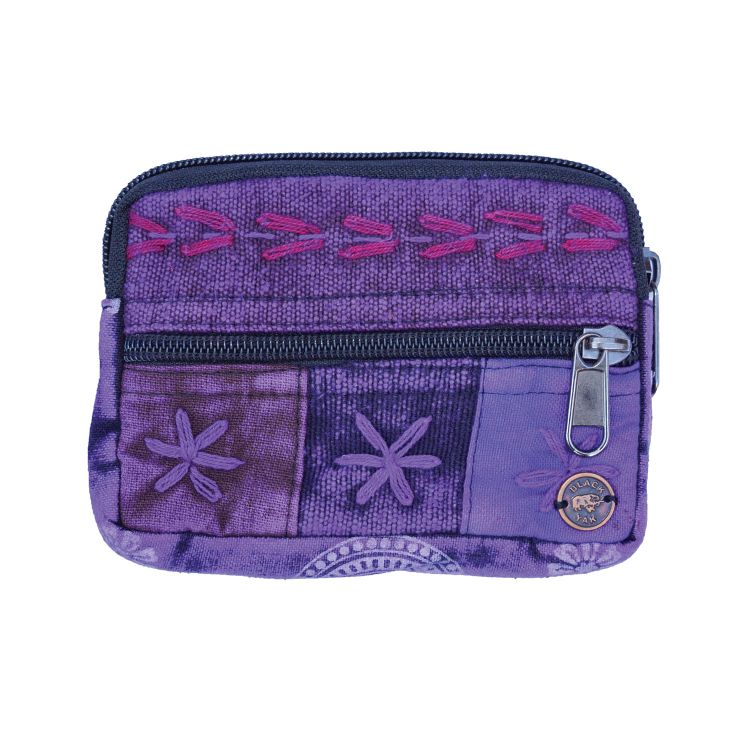 Embroidered Purse - Purple