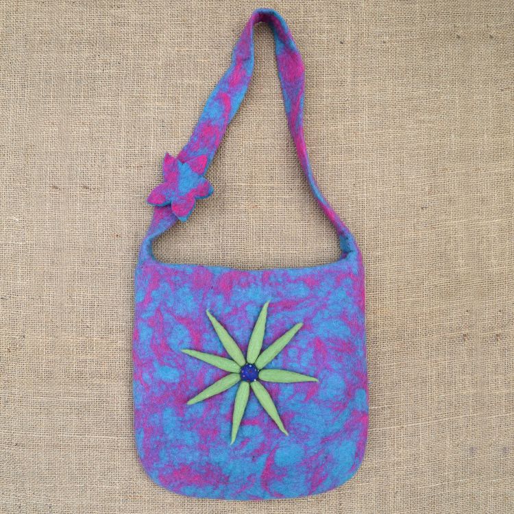 SALE - Felt Bag - Flower