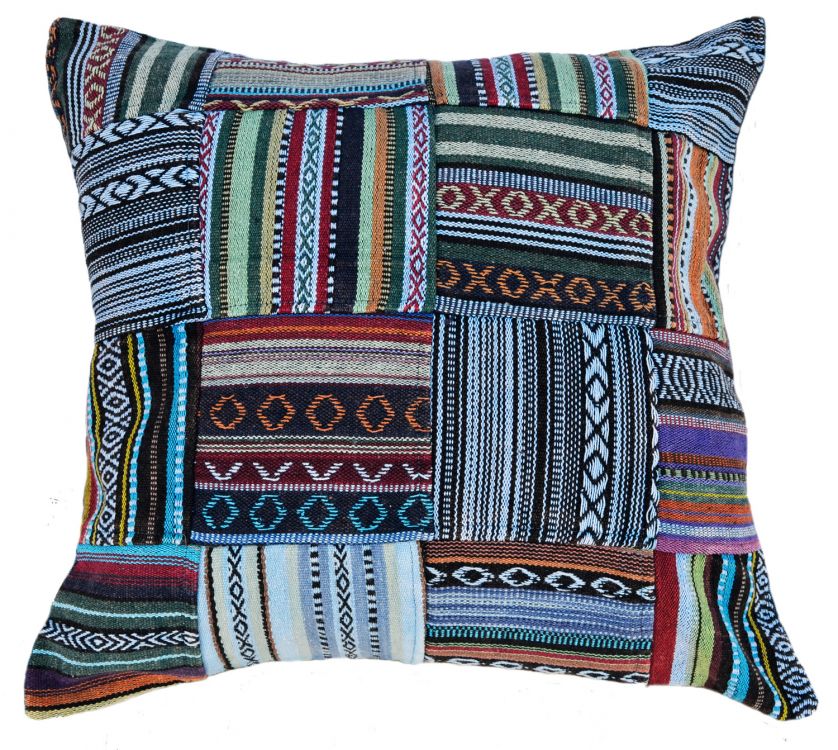 Cushion - stonewash cotton - Gheri Patchwork