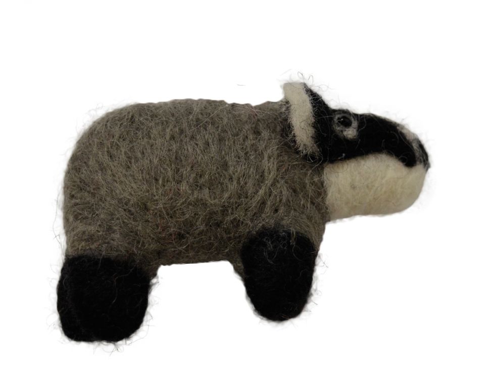 Hand made Felt - Christmas decoration - badger