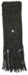 Long - pure wool scarf - Green/Black